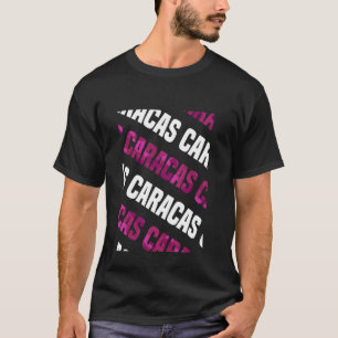 Camiseta Camuflaje rosa del patrón de camo de Caracas
