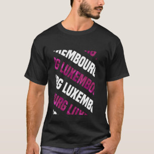 Camiseta Camuflaje rosa del patrón de camo de Luxemburgo