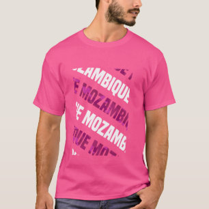 Camiseta Camuflaje rosa del patrón de camo de Mozambique