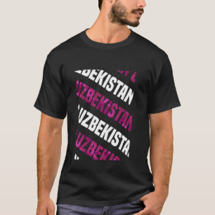Camiseta Camuflaje rosa del patrón de camo de Uzbekistán