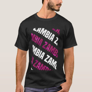 Camiseta Camuflaje rosa del patrón de camo de Zambia