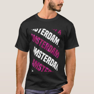 Camiseta Camuflaje rosa del patrón del camo de Amsterdam
