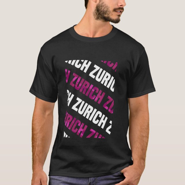 Camiseta Camuflaje rosa del patrón Zurich Camo (Anverso)