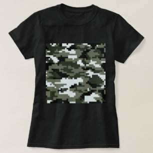 Camiseta Camuflaje Urbano Digital Pixel de 8 bits / Camo