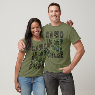 Camiseta Camuflaje Verde Bosque Es Mi Color Genial Unisex