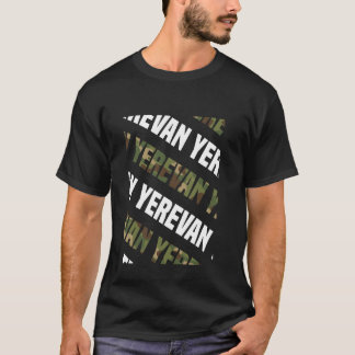 Camiseta Camuflaje verde del patrón de camo de Ereván