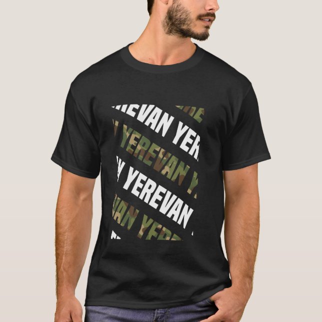 Camiseta Camuflaje verde del patrón de camo de Ereván (Anverso)