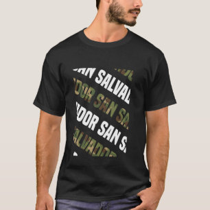 Camiseta Camuflaje verde del patrón de camo de San Salvador