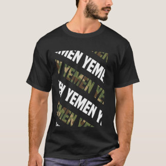 Camiseta Camuflaje verde del patrón de camo de Yemen