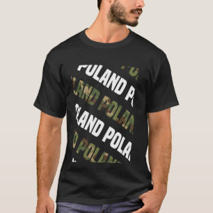 Camiseta Camuflaje verde del patrón de camo polaco