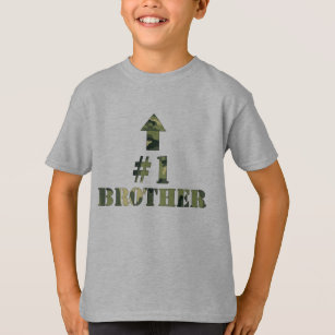 Camiseta Camufle la camisa/me de hermano mayor son el bro