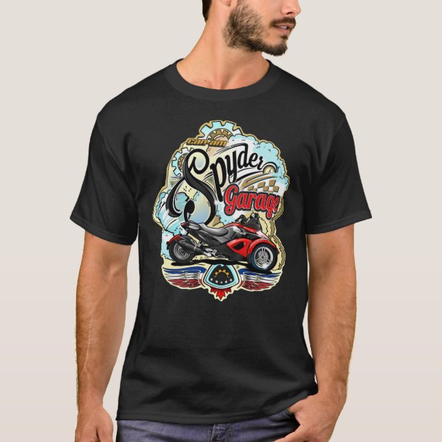 Camiseta Can-Am Spyder Garage Sign Logo Classic T-Shirt (Anverso)