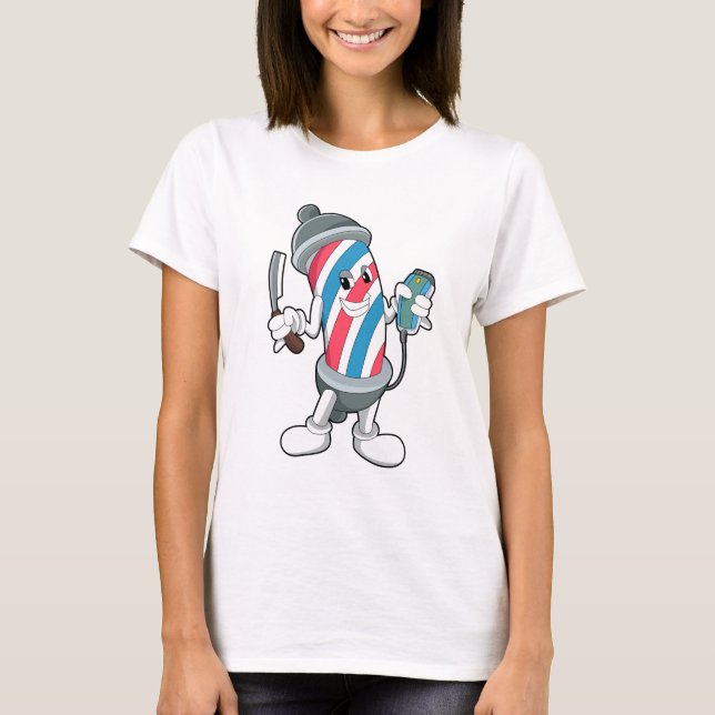 Camiseta Can as Hairdresser con Razor (Anverso)