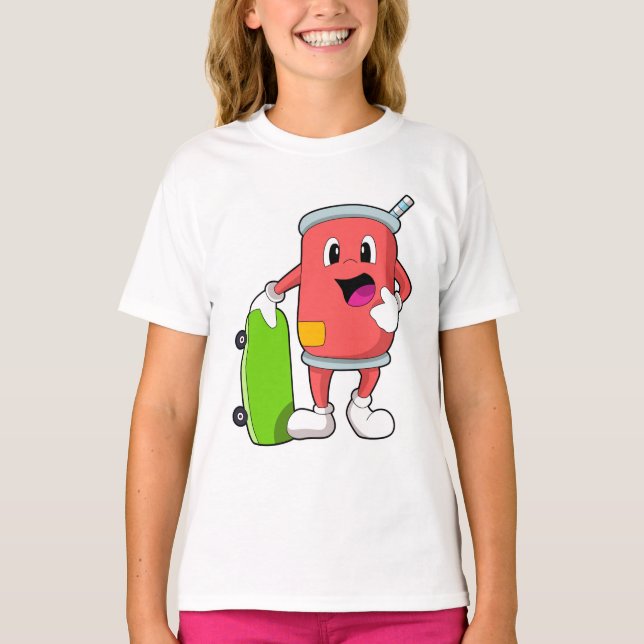 Camiseta Can as Skater con Skateboard (Anverso)