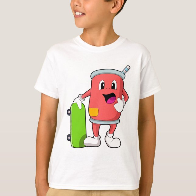 Camiseta Can as Skater con Skateboard (Anverso)