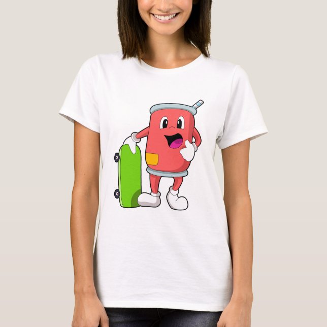 Camiseta Can as Skater con Skateboard (Anverso)