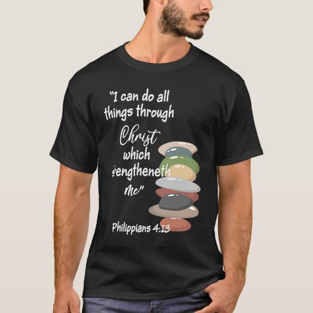 Camiseta Can Do All Things Religious Bible YM Verse YW Them (Anverso)