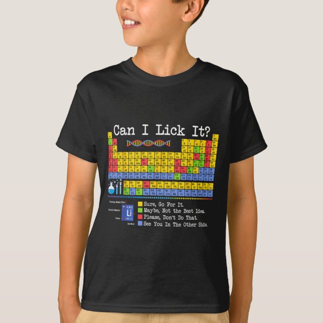 Camiseta Can I Lick It Periodic Table Funny Science Teacher (Anverso)