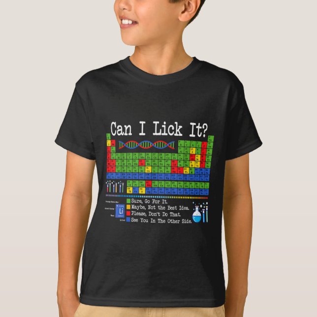 Camiseta Can I Lick It Periodic Table Funny Science Teacher (Anverso)