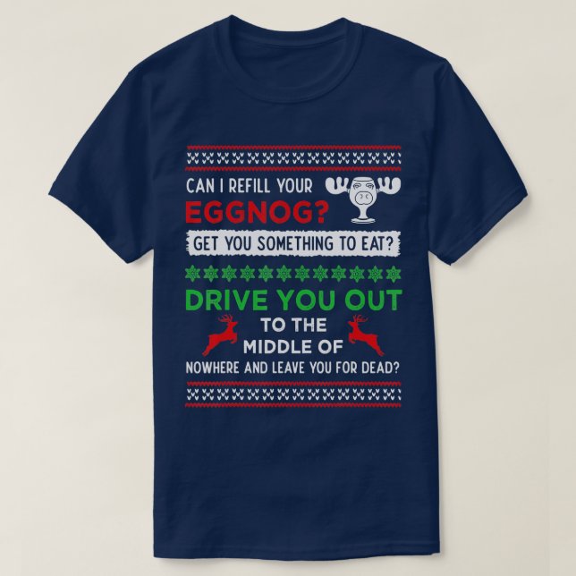 Camiseta Can I Refill Your Eggnog Funny Christmas Vacation  (Diseño del anverso)