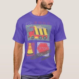 Camiseta Can You Dig It Construction Truck Boy Man Dad Birt