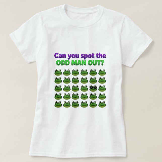 Camiseta Can you spot the odd man out funny T-Shirt (Diseño del anverso)