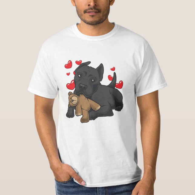 Camiseta Caña Corso Italiano con animal relleno (Anverso)