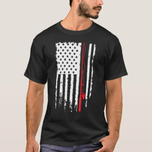 Camiseta Caña de pescar bandera americana patriótica