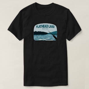 Camiseta Caña de pescar del lago Flathead Montana