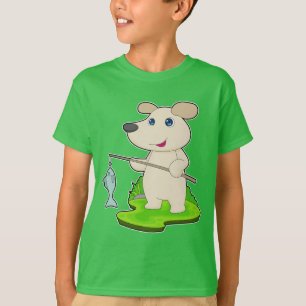 Camiseta Caña de pescar Fisher perro Pesca