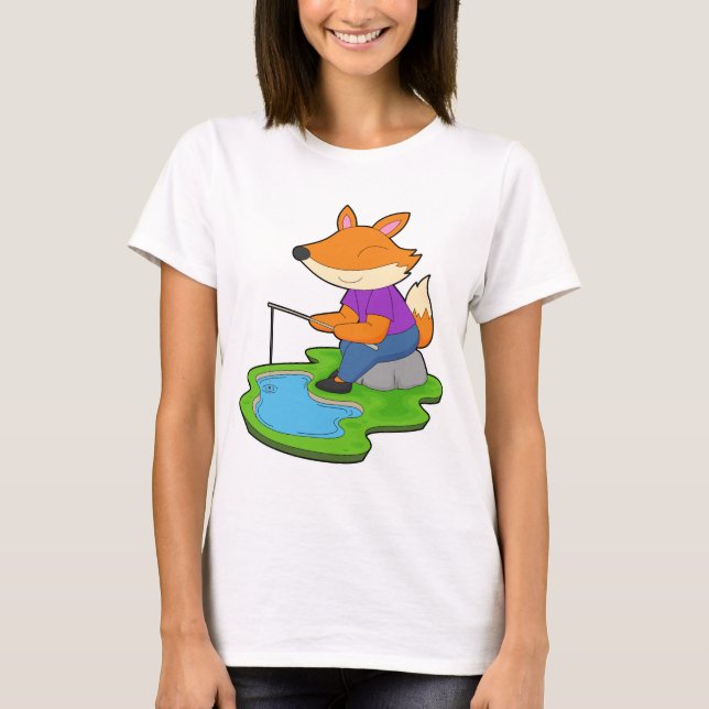 Camiseta Caña de pescar Fox Angler Pesca (Anverso)