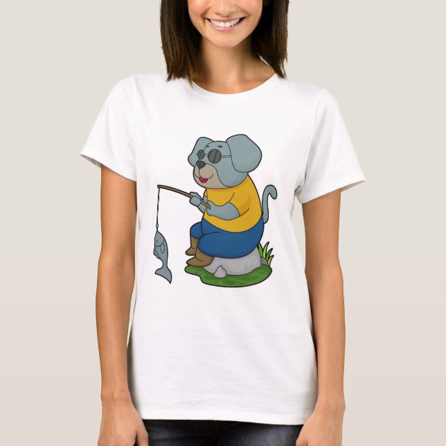 Camiseta Caña de pescar peces (Anverso)