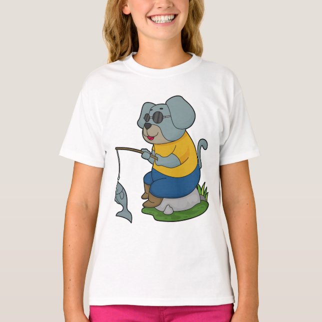 Camiseta Caña de pescar peces (Anverso)