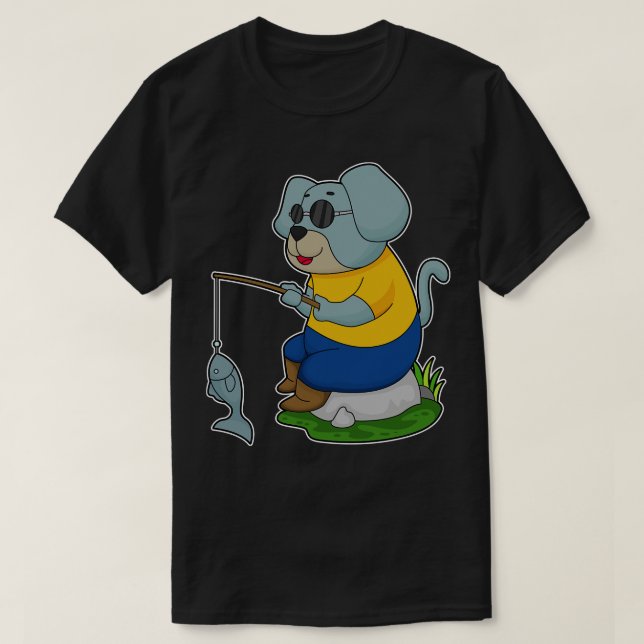 Camiseta Caña de pescar peces (Diseño del anverso)