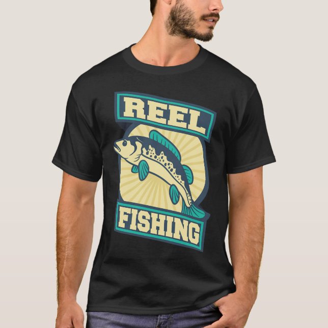 Camiseta Caña de pescar peces (Anverso)
