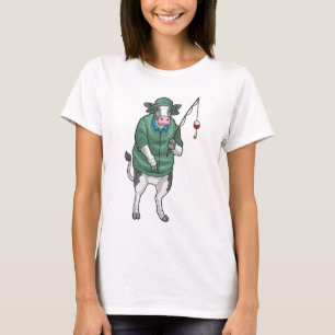 Camiseta Caña de pescar pescador de vaca Pesca