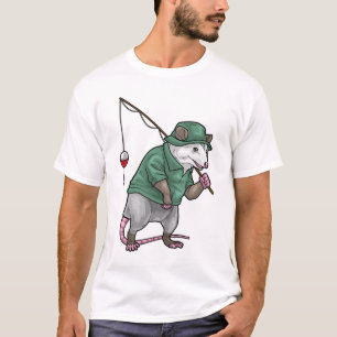 Camiseta Caña de pescar pescador zarigüeya Pesca