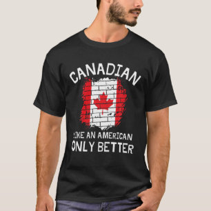 Camiseta Cana, la bandera del Día de Canadá del Orgullo Ame