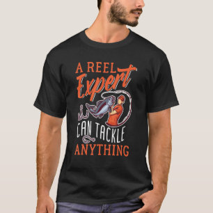 Camiseta Caña y anzuelo de pesca divertido para experto