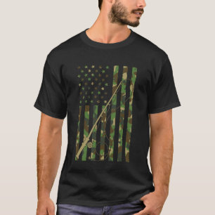 Camiseta Caña y carrete de pesca con mosca Camuflaje de ban