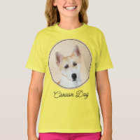 Canaan Dog Painting - Cute Original Dog Art T-Shir