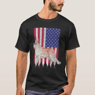Camiseta Canaan Patriotic Dog USA Orgullo Bandera Americana