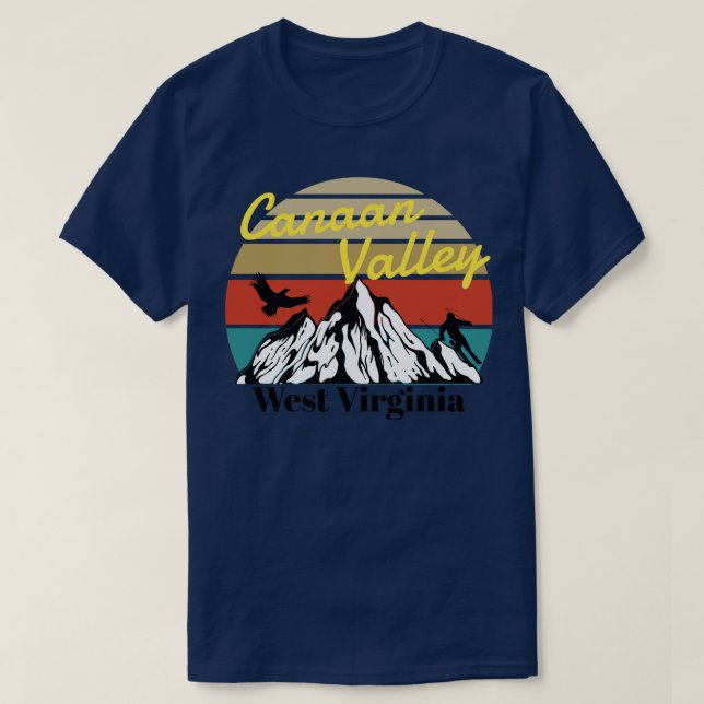 Camiseta Canaan Valley ski West Virginia (Diseño del anverso)