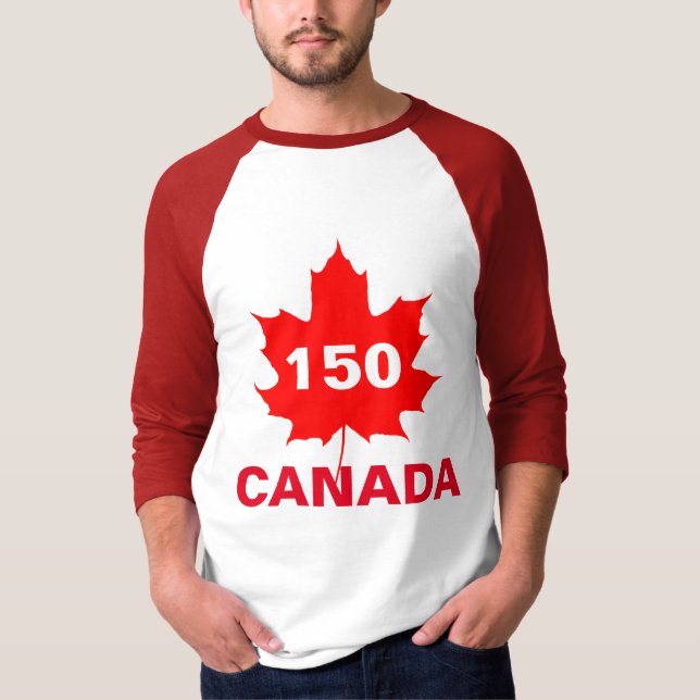 Camiseta Canadá 150 años de aniversario único en especie (Anverso)