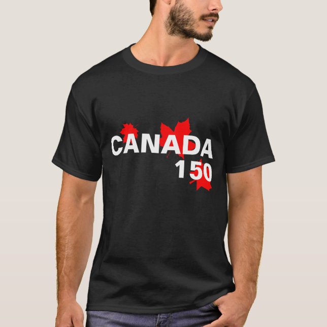 Camiseta Canadá 150 años de aniversario único en especie (Anverso)