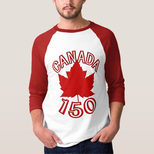 Camiseta Canadá 150 Camisas de recuerdo de la hoja de arce  (Anverso)