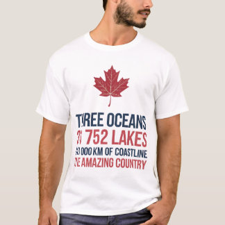 Camiseta Canadá 3 Océanos 31752 Lagos 243000km de costa