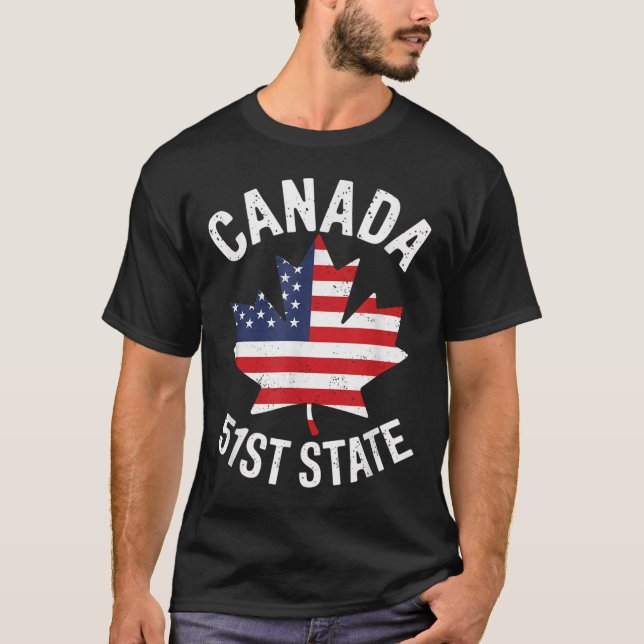 Camiseta Canadá 51ª bandera de los Estados Unidos Canadá 51 (Anverso)
