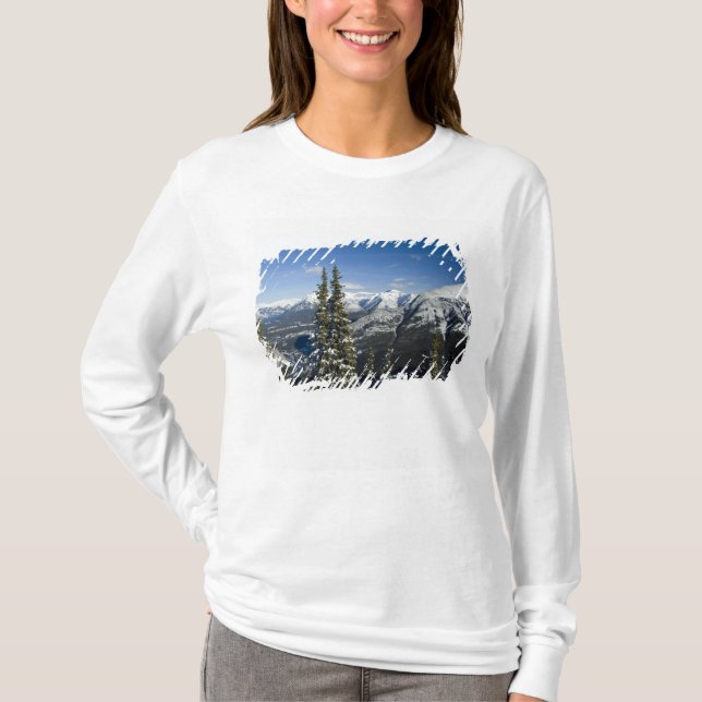 Camiseta Canadá, Alberta, Banff. Vistas al valle de Bow (Anverso)