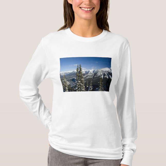 Camiseta Canadá, Alberta, Banff. Vistas del valle de Bow (Anverso)